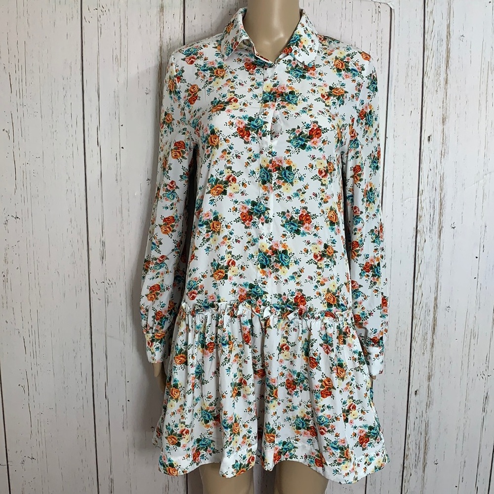 Philosophy Ruffled Button Down Dress - image 1